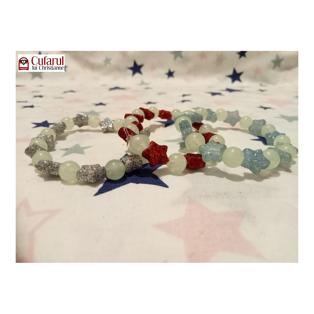 Brăţări fosforescente pe elastic cod 4093